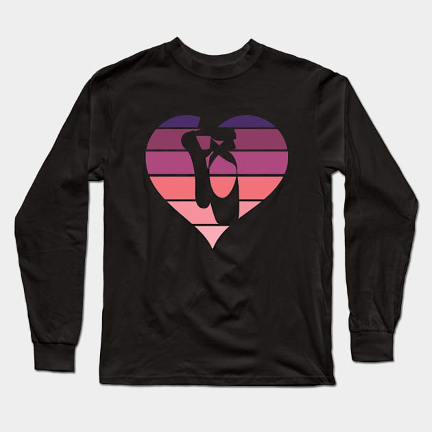 Ballet shoes and heart Long Sleeve T-Shirt by gezwaters